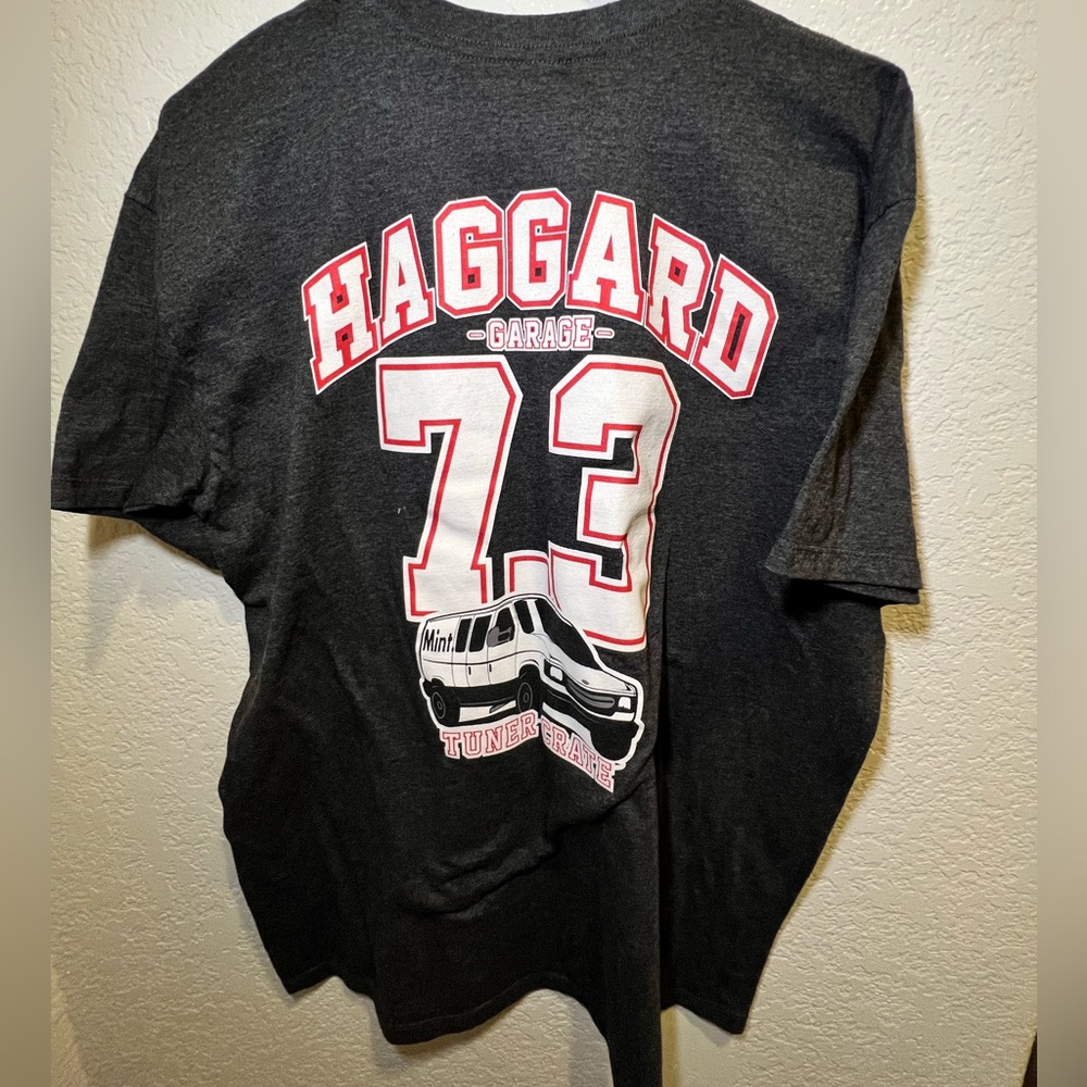 Tuner Crate x Haggard Garage Shirt. Mens Size XL